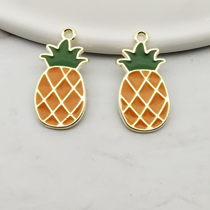Fruit Pineapple Orange Pendant Accessories Earrings