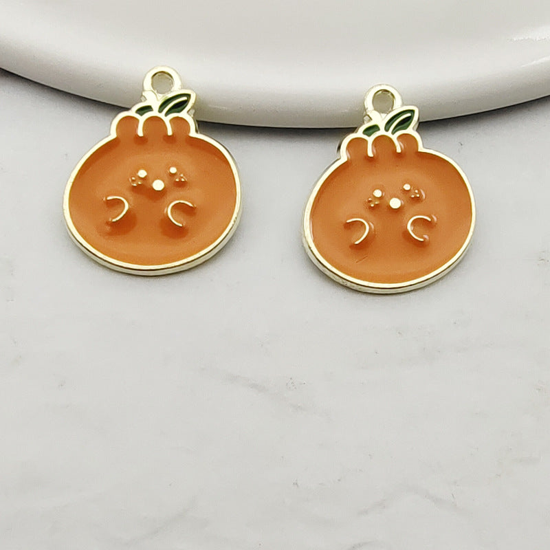 Fruit Pineapple Orange Pendant Accessories Earrings