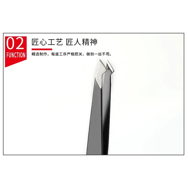 Stainless Steel Flat Slant Tip Eyebrow Eyelash Makeup Tweezer Beauty Tools Eyebrow Tweezers Facial Hair RemovalClip Tweezers