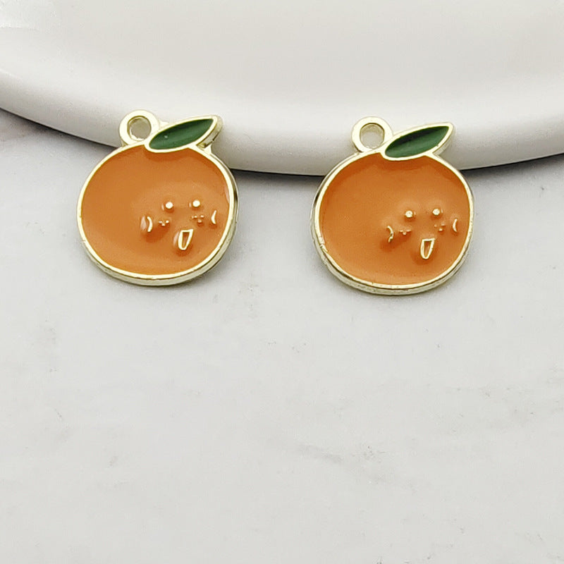Fruit Pineapple Orange Pendant Accessories Earrings